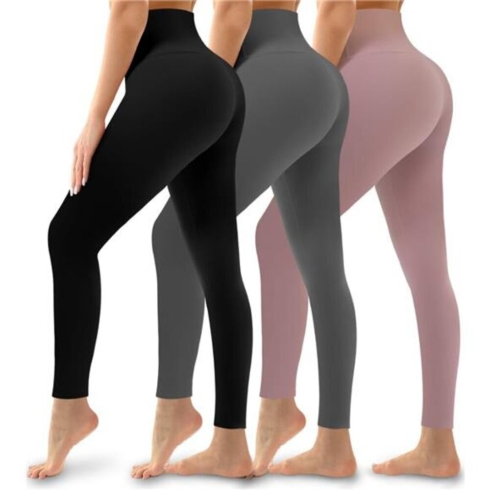 3 Pack‎ Leggings for Women High Waisted Tummy Control No See-Through Yoga Pants